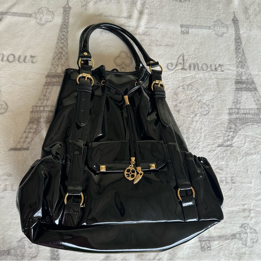 IMAN Black and Tan Designer Bag New With out tags